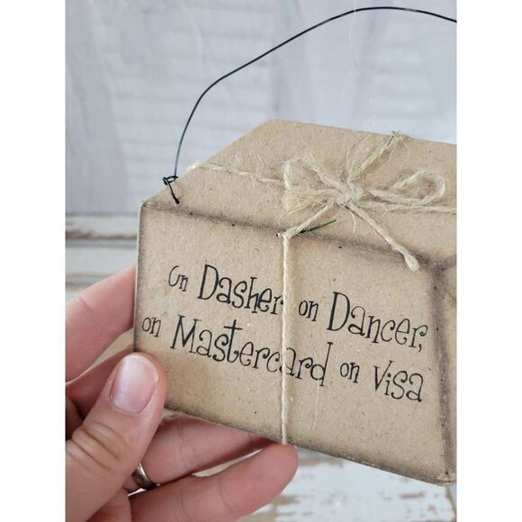 Box credit card ornament spending shopping Xmas tree - Picture 2 of 5